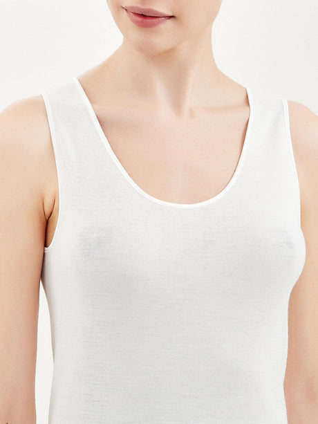 Ragno Canottiera Intima Spalla Larga per Donna in Lana Cotone 072452 S15 - Passarelli Biancheria