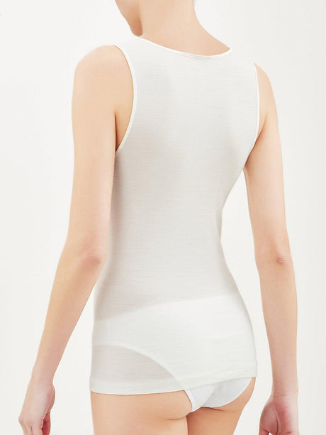 Ragno Canottiera Intima da Donna in Pura Lana Merio e Seta 074022 S28 - Passarelli Biancheria