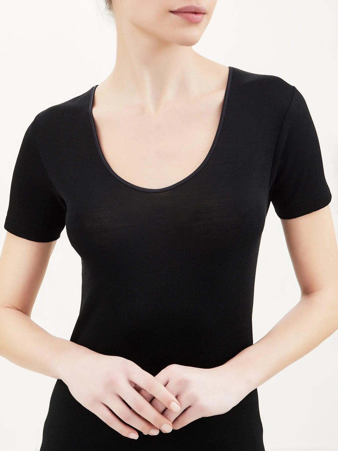 Ragno Maglia Intima da Donna Manica Corta in lana e seta 074027 S24 - Passarelli Biancheria