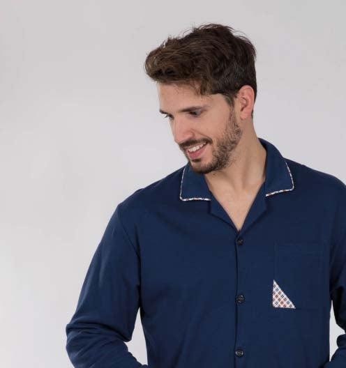 OneWay Invernale Pigiama da Uomo in Caldo Cotone 508W S47 - Passarelli Biancheria