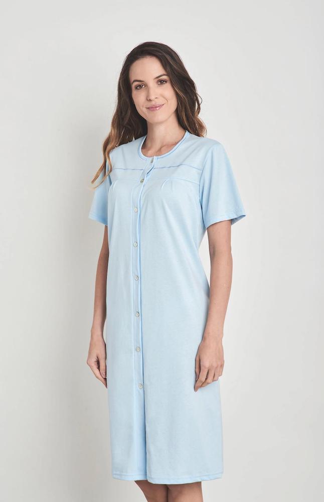 Lingery Camicia da Notte Clinica Maniche Corte in Cotone Jersey 9030 S31 - Passarelli Biancheria