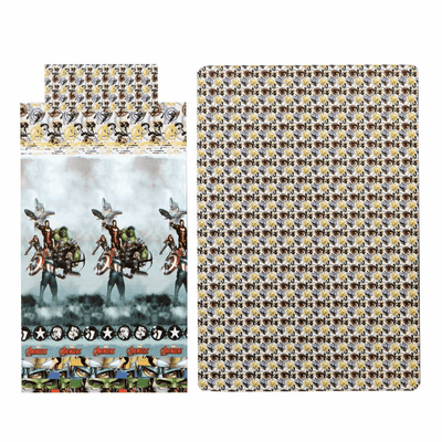 Novia Completo Lenzuola per letto Singolo 1 Posto Marvel Avengers Attacking Team D34 - Passarelli Biancheria