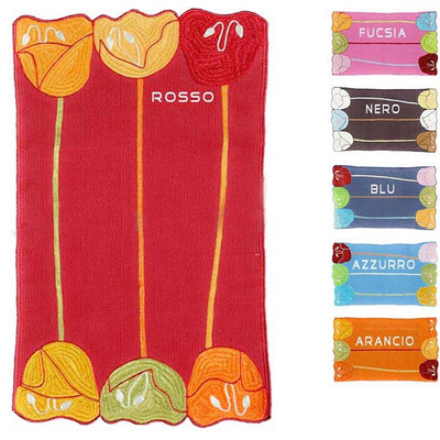 Arte Tappeti Tappeto Multiuso in Cotone Papavero - Varie Dimensioni - Passarelli Biancheria