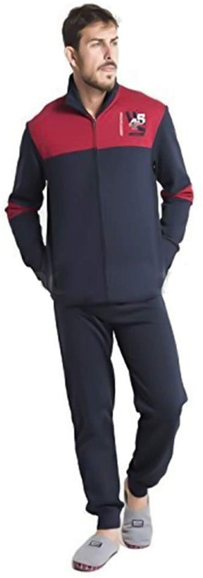 Milk and Honey Pigiama Tuta Casa da Uomo Invernale Felpata Apertura a Zip PU0202 S20 - Passarelli Biancheria