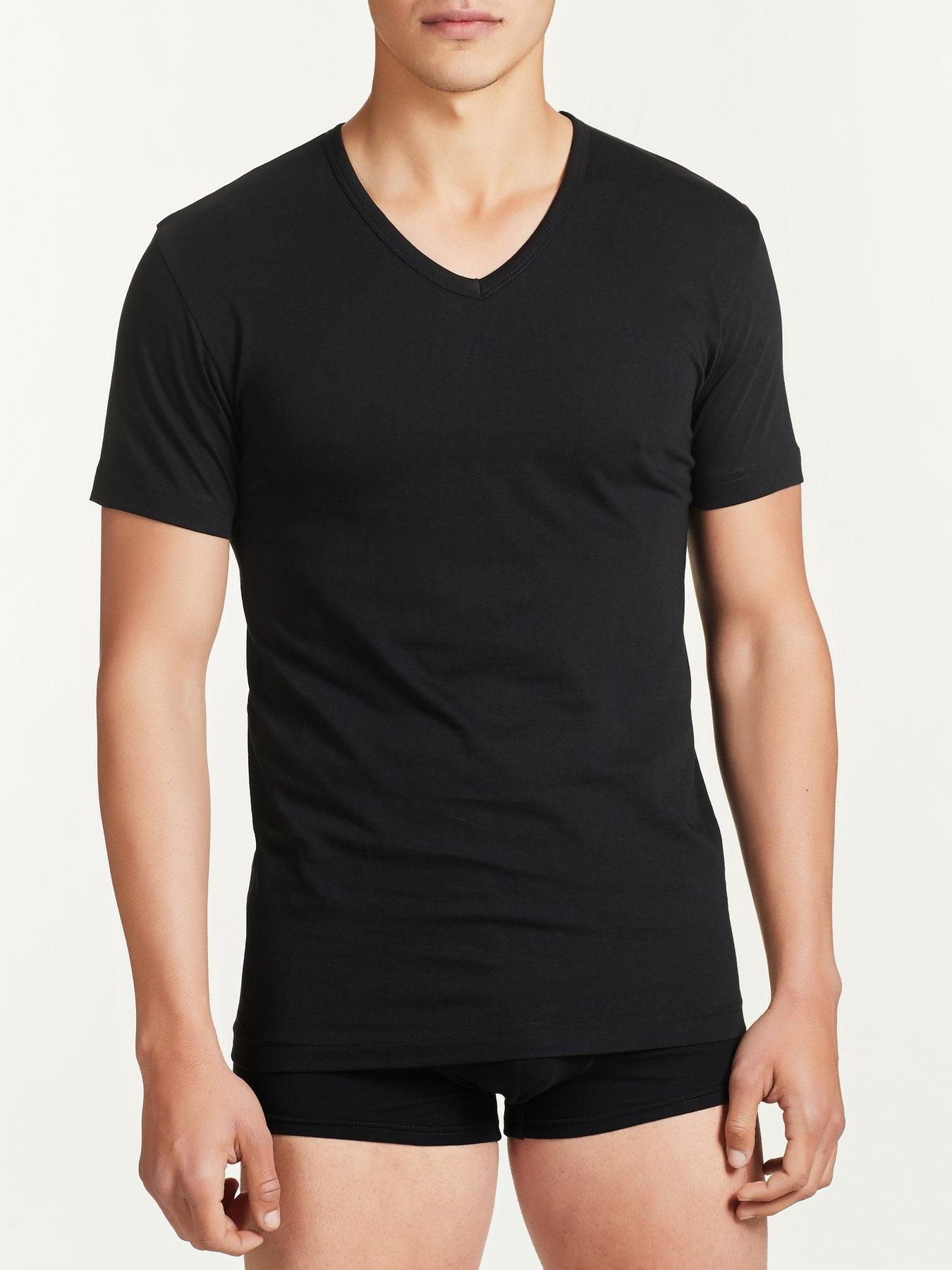 Ragno 2 Maglie Intime Uomo Cotone Scollo V Mezze Maniche 601418 S15 - Passarelli Biancheria