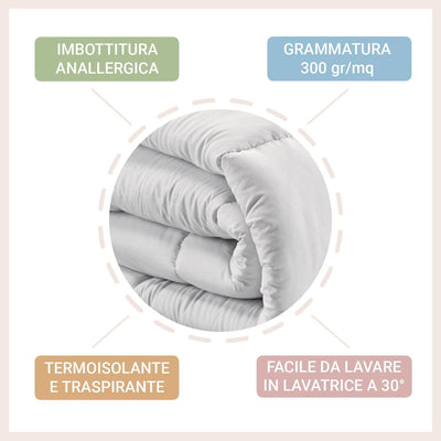 Prestige Piumino 4 Stagioni in Microfibra 100+200gr/mq - Varie Dimensioni - Passarelli Biancheria