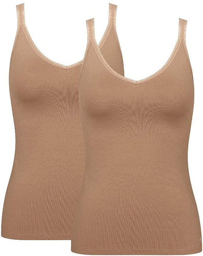 Sloggi Donna Confezione 2 Canottiere Go Shirt Top 10207356 S29 - Passarelli Biancheria