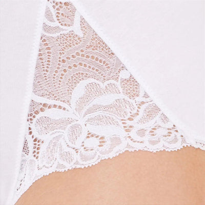 Playtex Slip Midi da Donna Cotone e Pizzo P00BT S85 - Passarelli Biancheria