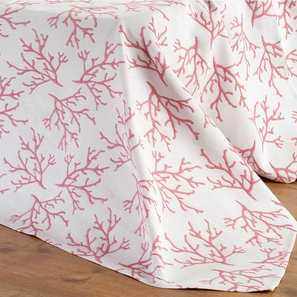 Riviera Copriletto Singolo Estivo in Cotone Louvre Coral S30 - Passarelli Biancheria