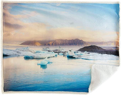 Caleffi Plaid Stampa Digitale con Agnellato Pelliccioso Sotto Offerta D32 - Passarelli Biancheria