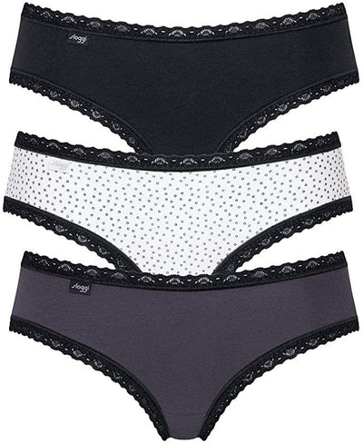 Sloggi Donna 24/7 Weekend Hipster C3P 3 Slip Hipster S10 - Varie Fantasie - Passarelli Biancheria