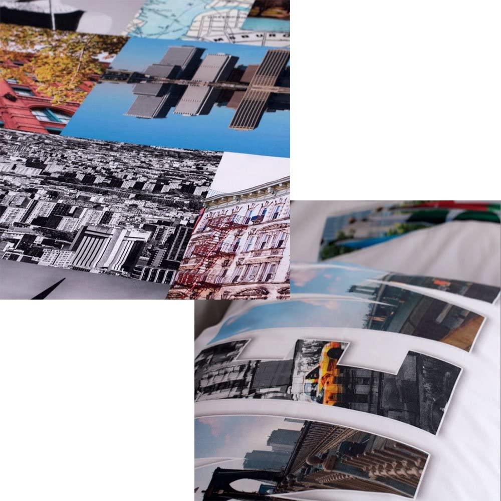 Riviera Completo Lenzuola Copriletto Matrimoniale Digital Wolrd New York D64 - Passarelli Biancheria