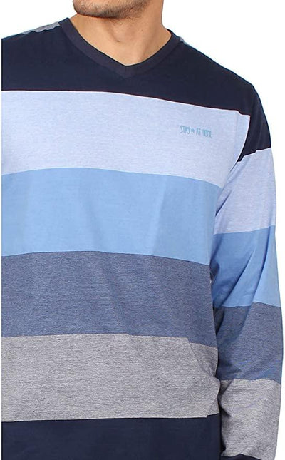 Admas Pigiama da Uomo in Cotone Leggero Maniche Lunghe 54285 S30 - Passarelli Biancheria
