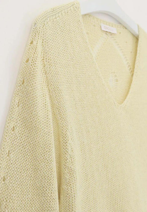 Oroblu Maglia da Donna in Cotone Metalizzato Sangallo Knit VOBT66976 S105 - Passarelli Biancheria