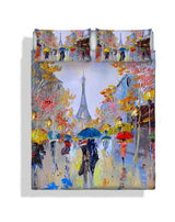 Sogni d'autore Parure Lenzuola Copriletto Matrimoniale Rainy Paris SD18 B56 - Passarelli Biancheria