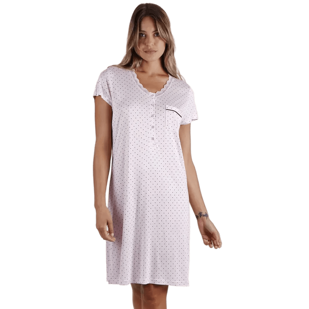 Admas Camicia da Notte Maniche Corte in Viscosa 51589 S30 Passarelli Biancheria