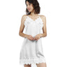 Camicia da Notte Sposa in Raso e Pizzo Spalline Strette 51381 S26 - Passarelli Biancheria