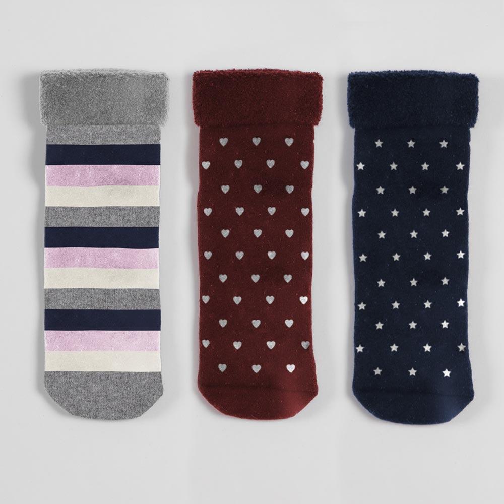 Admas Conf. 3 Calzini con Anti Scivolo da Donna 29177E D114 - Passarelli Biancheria