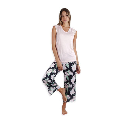 Admas Pigiama Estivo da Donna Smanicato Pantalone Lungo 55888 S25 - Passarelli Biancheria