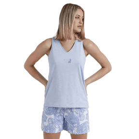 Admas Pigiama da donna senza maniche corto 60134 S24 - Passarelli Biancheria