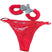 Admas Perizoma Rosso + Manette Sexy Gioco 42023 S20 - Passarelli Biancheria