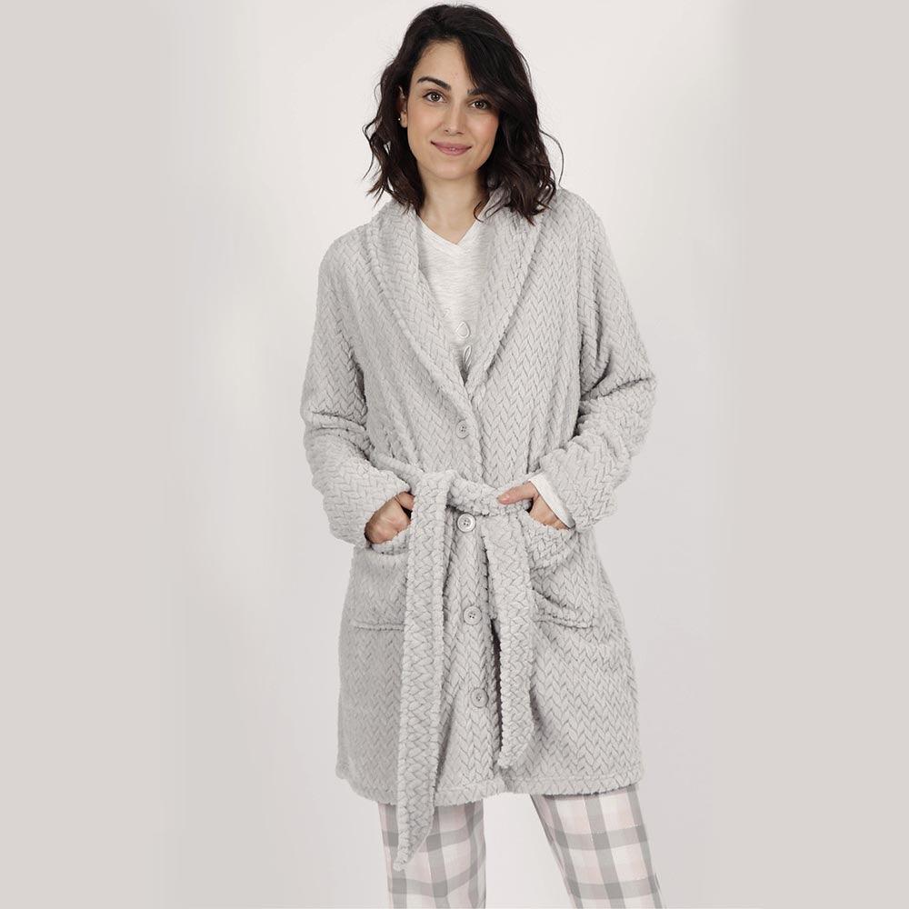 Admas Vestaglia Invernale da Donna in Pile Abbottonata 57373 S25 - Passarelli Biancheria