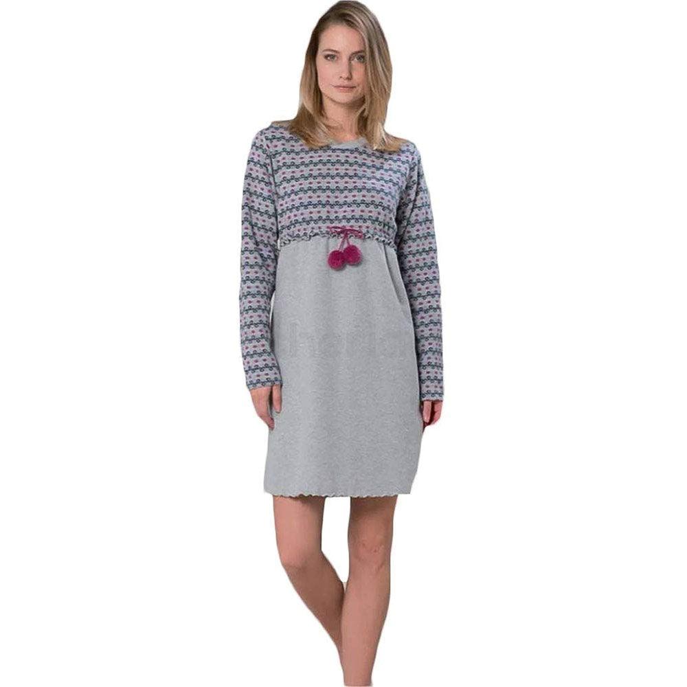 Amica Camicia da Notte Invernale Punto Milano per Donna 92A806 S30 - Passarelli Biancheria