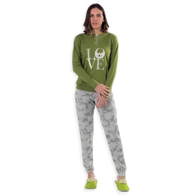 Amica Pigiama da Donna Invernale Caldo Cotone 22A616 S44 - Passarelli Biancheria