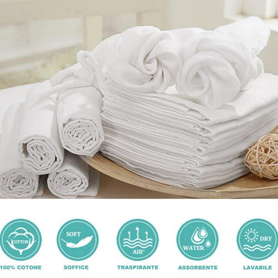 Anna Bassetti Confezione 6 Quadrati di Garza 100% Cotone Anallergico S20 - Passarelli Biancheria