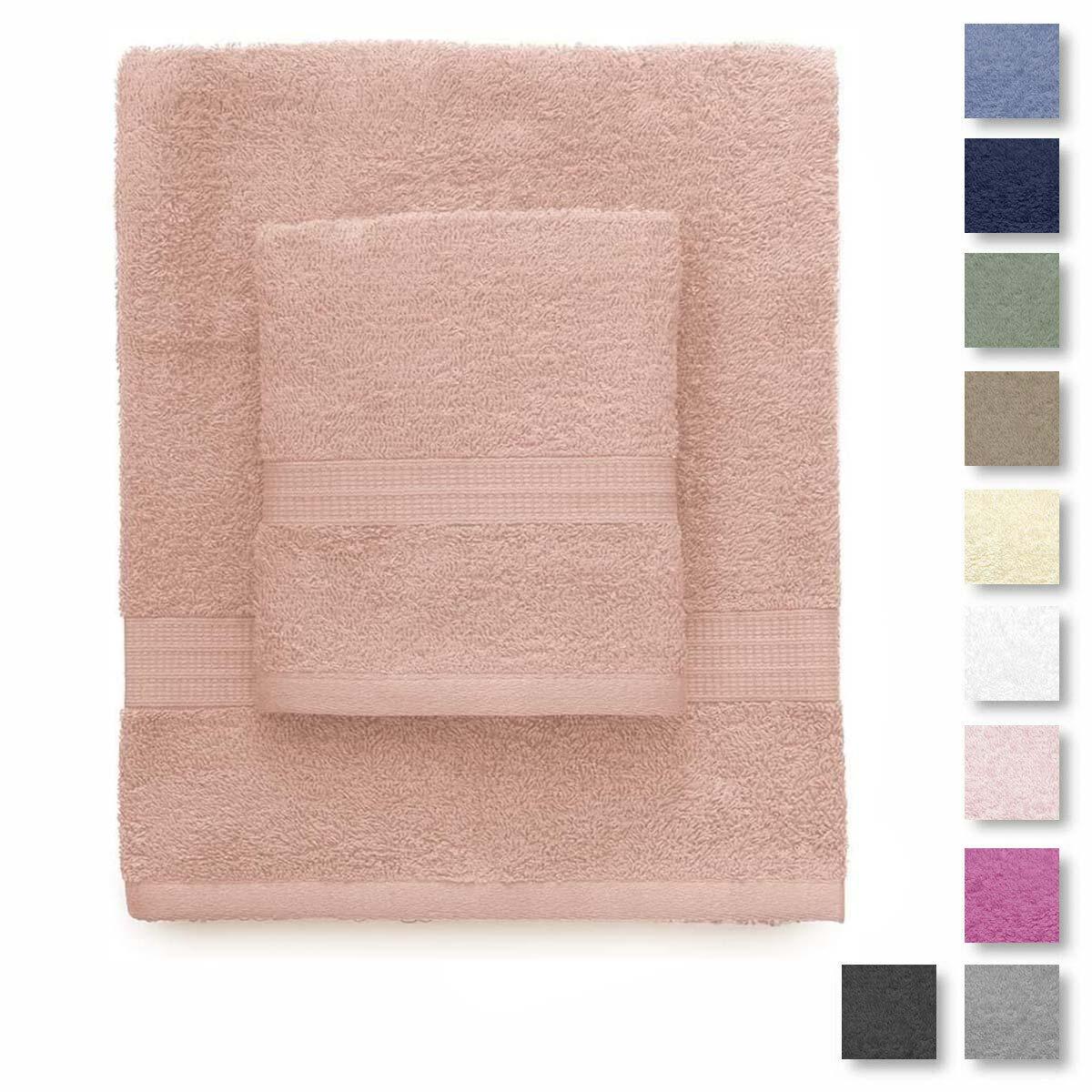 Bassetti Towel Set 1+1 Solid Color Sponge 430gr D70 — Passarelli Biancheria