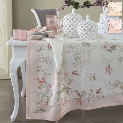 Blumarine Tovaglia in Lino Stampata 12 Posti Petite Colibrì 61328 S150 - Passarelli Biancheria