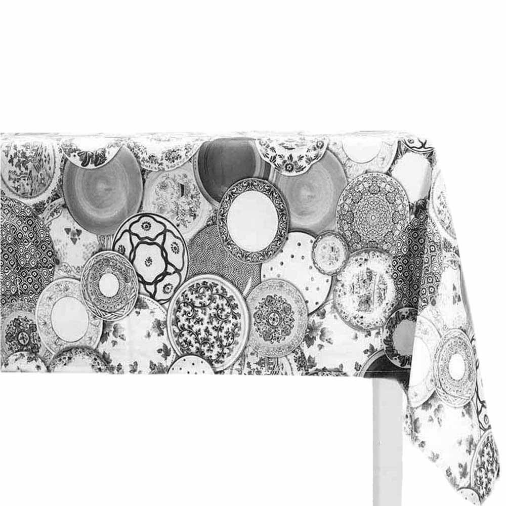 Botticelli Tovaglia da Tavola 6 Posti con stampa digitale Piatti Vietri S23 - Passarelli Biancheria