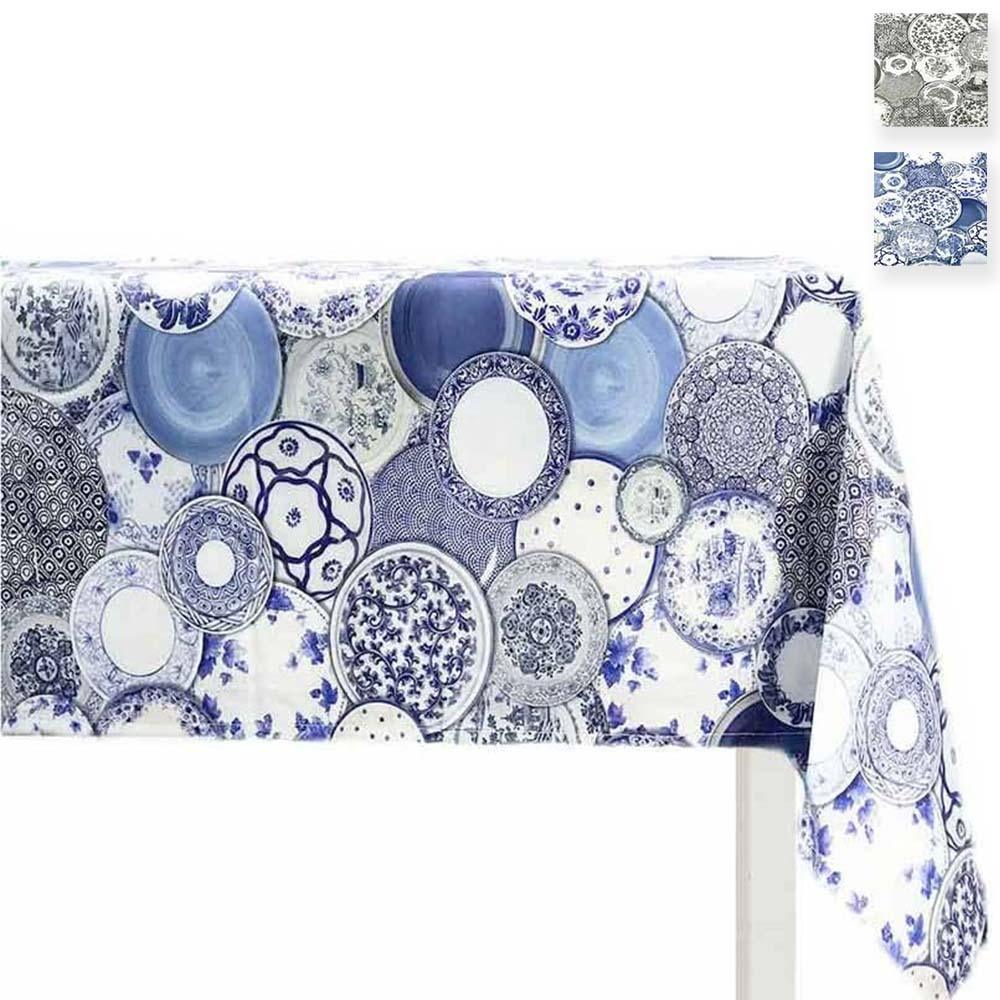 Botticelli Tovaglia da Tavola 6 Posti con stampa digitale Piatti Vietri S23 - Passarelli Biancheria