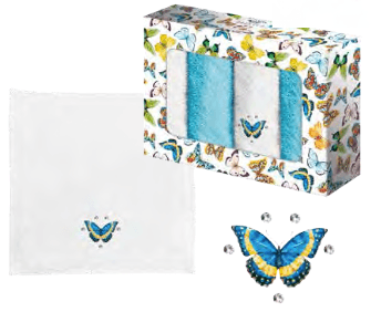 Caleffi Confezione 4 Lavette in Spugna con Ricamo D60 - Passarelli Biancheria