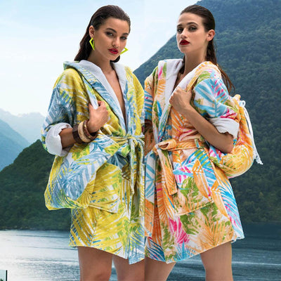 Carrara Accappatoio da Donna con Cappuccio Menorca S66 - Passarelli Biancheria