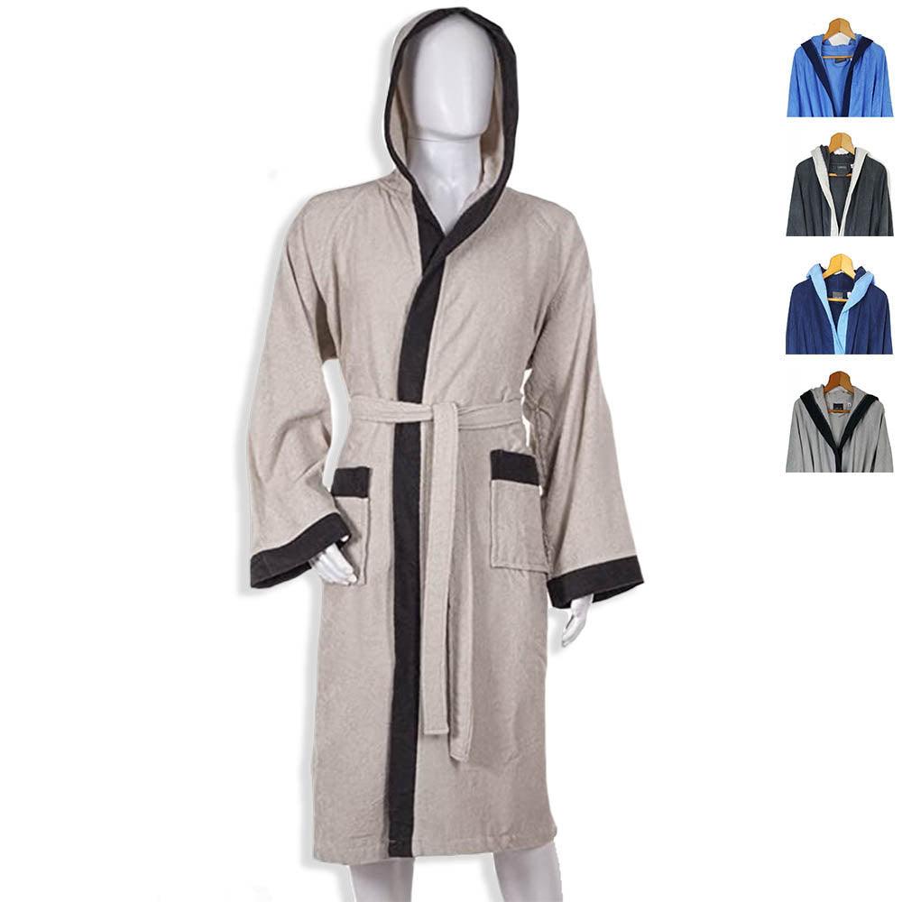 Carrara Accappatoio Microspugna con Cappuccio Voyage 88706 D32 - Passarelli Biancheria