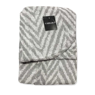 Carrara Accappatoio Unisex con Cappuccio in Spugna di Puro Cotone Chevron S46 - Passarelli Biancheria