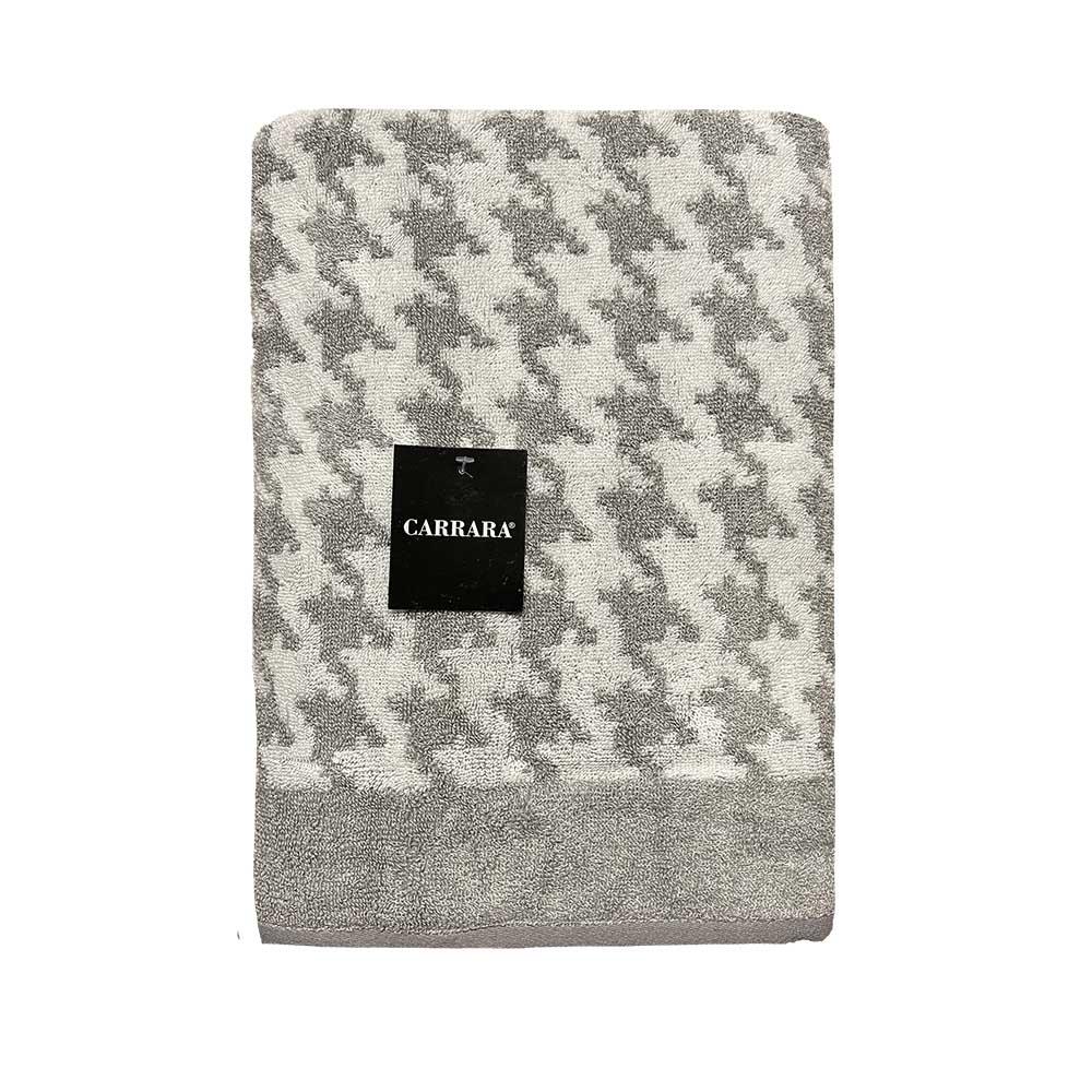 Carrara Telo Bagno 95x150 Spugna Pied Poule S25 - Passarelli Biancheria