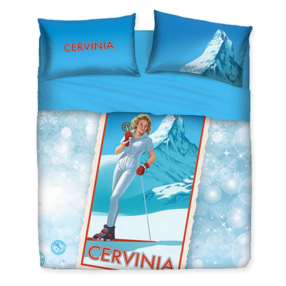 Bassetti Souvenir Completo Lenzuola Matrimoniale Città Cervinia S100 - Passarelli Biancheria