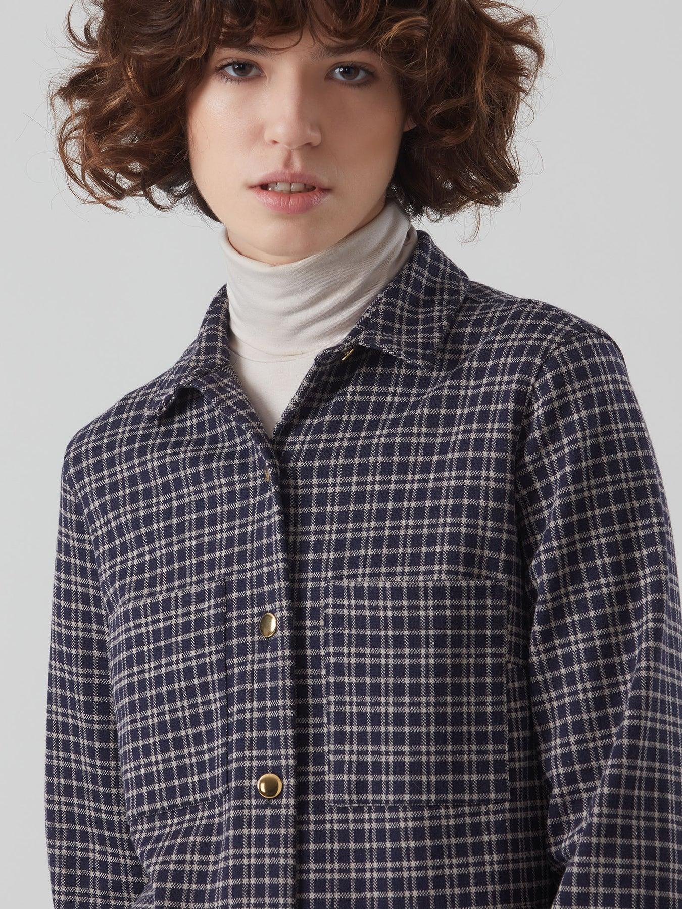 Ragno Shacket tartan in Eco Jacquard DE86SC S65 - Passarelli Biancheria