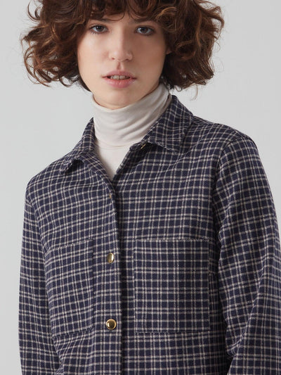 Ragno Shacket tartan in Eco Jacquard DE86SC S65 - Passarelli Biancheria