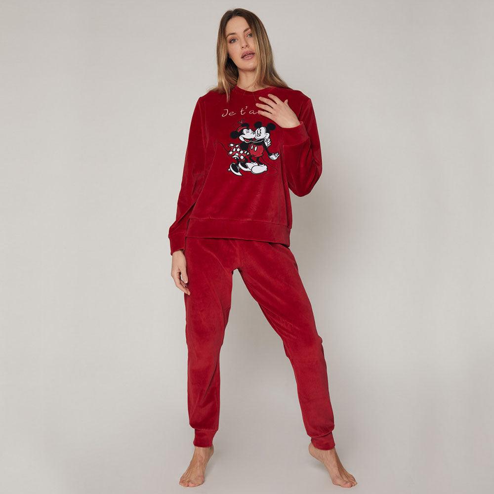 Pigiama Invernale da Donna in Velluto Mickey & Minnie 55963 S36 - Passarelli Biancheria