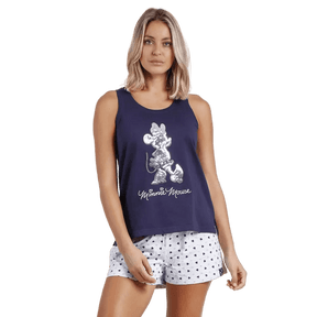 Disney Pigiama da donna Fabulous Minnie senza maniche corto 60537 S28 - Passarelli Biancheria