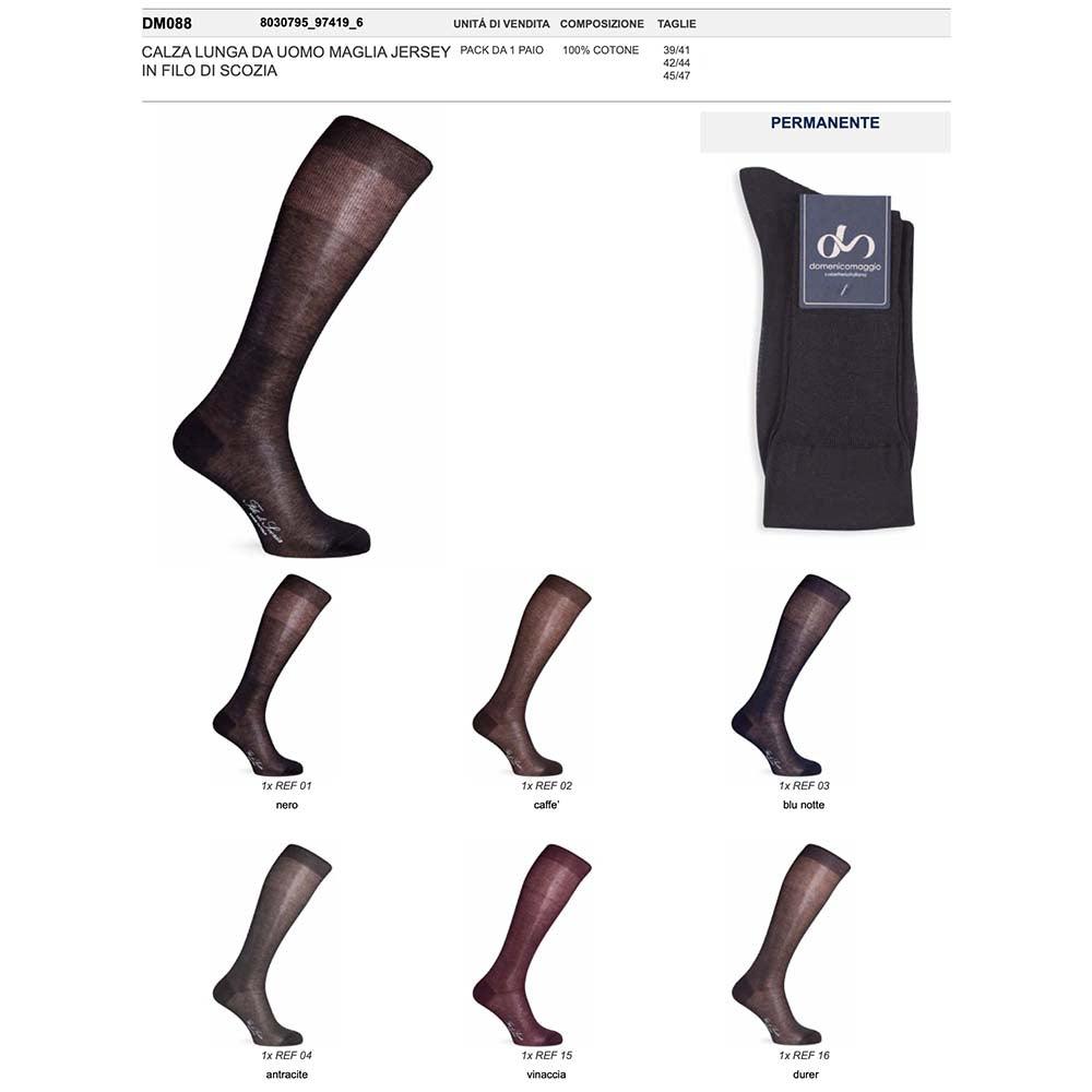 Domenico Maggio Calza Lunga da Uomo in Filo Scozia DM088 S36 - Passarelli Biancheria