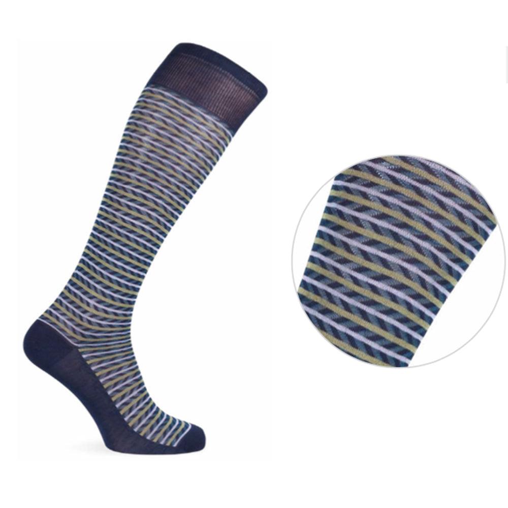 Domenico Maggio Calza Lunga da Uomo in Cotone Filo Fantasia DM437 S90 - Passarelli Biancheria