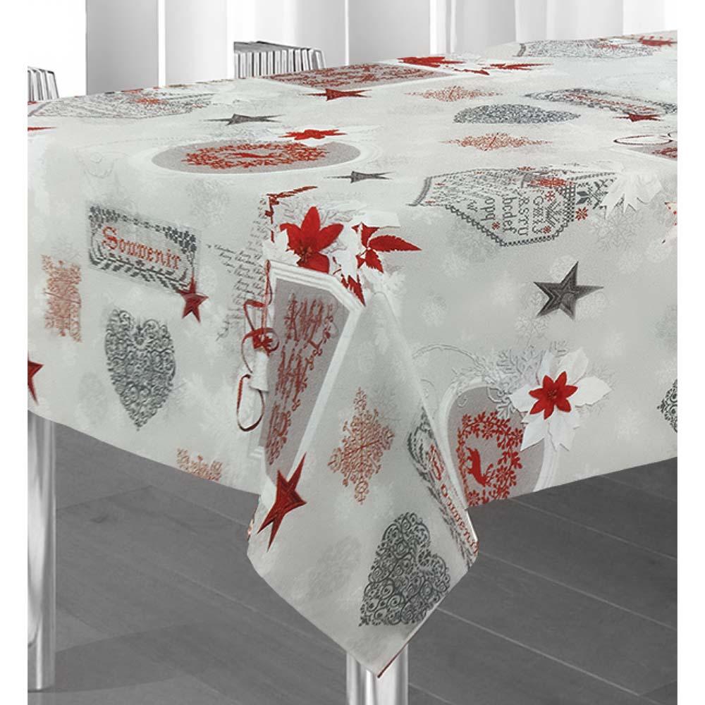 Equart Tovaglia Antimacchia Natalizia 150x240 Souvenir S30 - Passarelli Biancheria