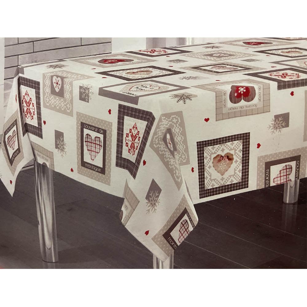 Equart Tovaglia Antimacchia Natalizia 150x240 Souvenire de Montagne S30 - Passarelli Biancheria