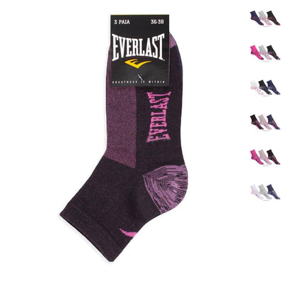 Everlast Set 3 Paia Calzini Donna in Cotone Elastivo EV301 S10 - Passarelli Biancheria