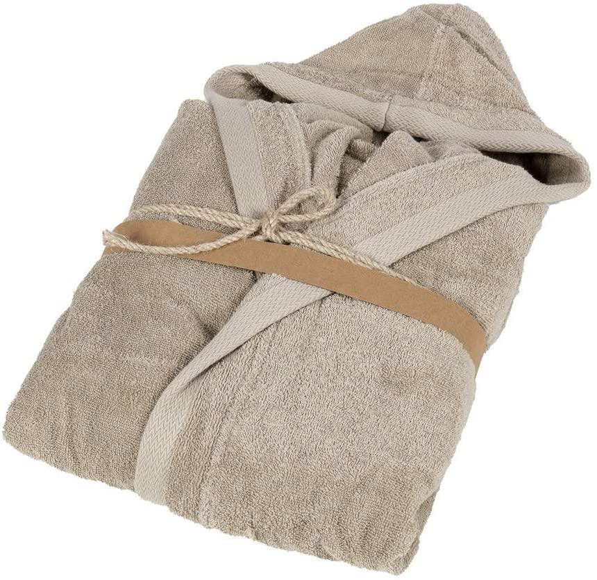 Fazzini Accappatoio Unisex con Cappuccio in Spugna di Puro Cotone Losanghe S58 - Passarelli Biancheria