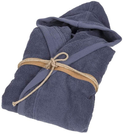 Fazzini Accappatoio Unisex con Cappuccio in Spugna di Puro Cotone Losanghe S58 - Passarelli Biancheria